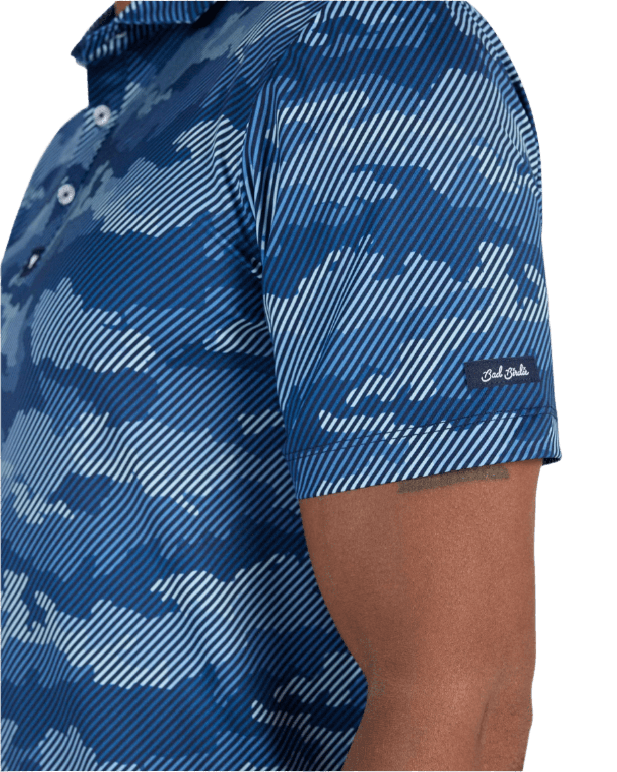 Bad Birdie Polos Bad Birdie - Men's Frostbite Azure Polo