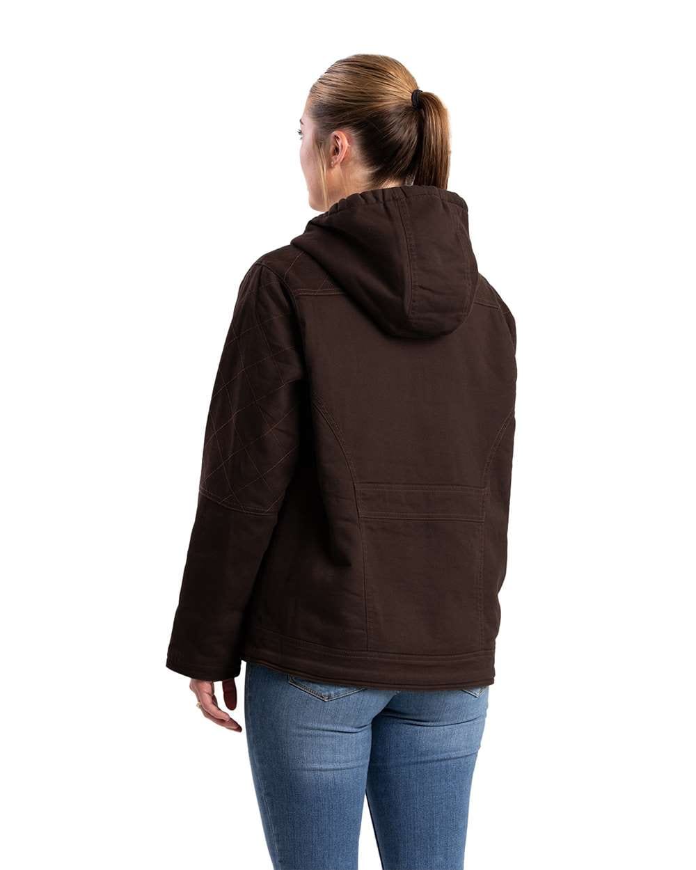 Berne Outerwear Berne - Women's Sherpa-Lined Twill Hooded Jacket