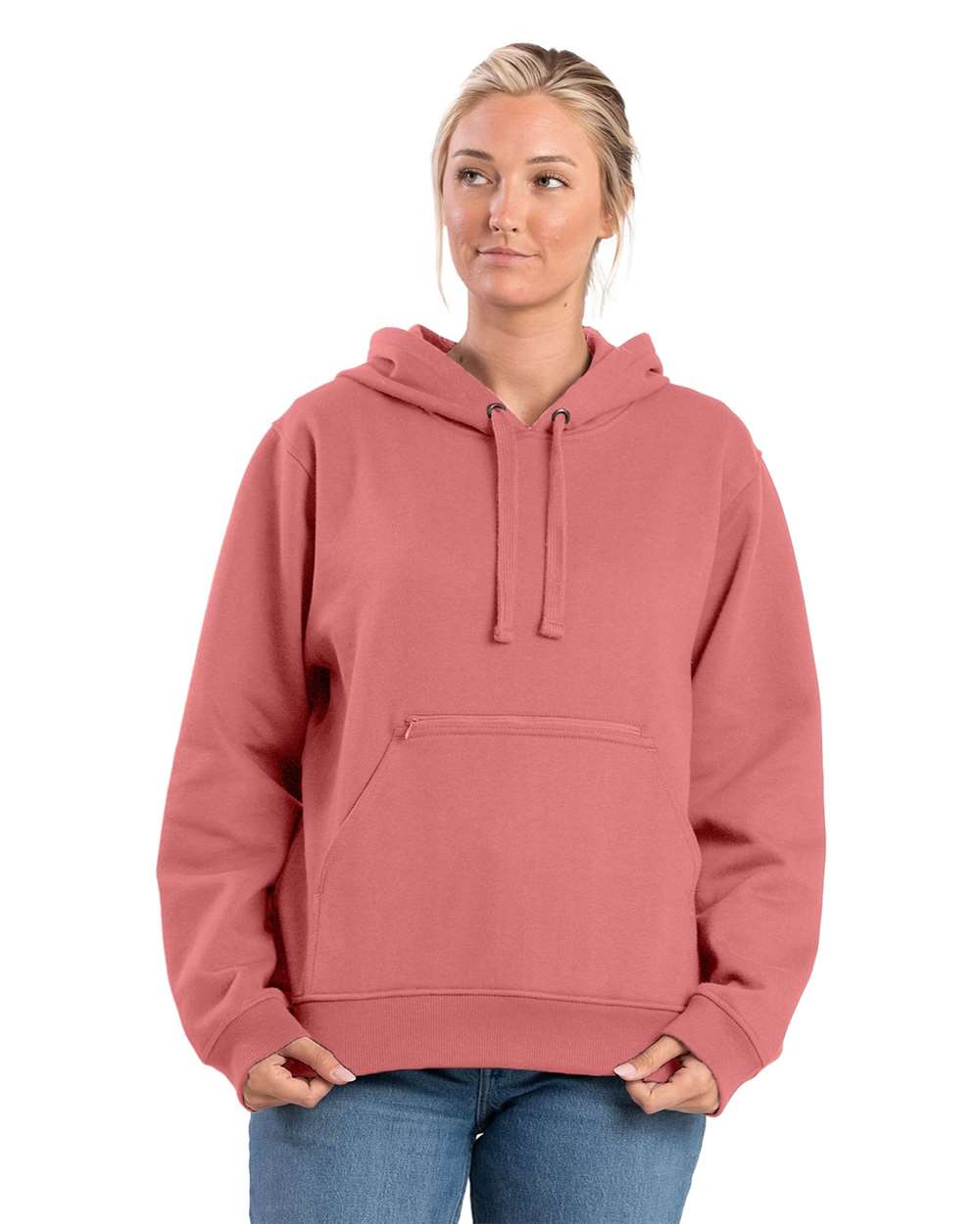 Berne Sweatshirts S / Pink Plume Heather Berne - Women's Heritage Zip Pocket Hooded Sweatshirt