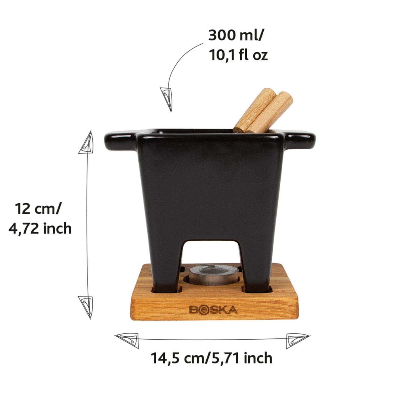 BOSKA Home & Office One Size / Black BOSKA - Tapas Fondue Nero