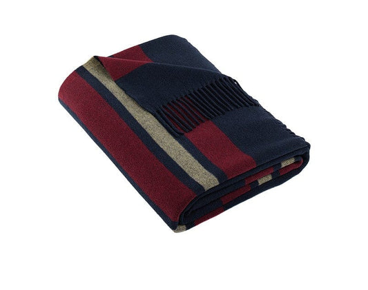 Brooks Brothers Accessories One Size / Navy Blazer/Ruby Wine/Camel Brooks Brothers - Heritage Blanket