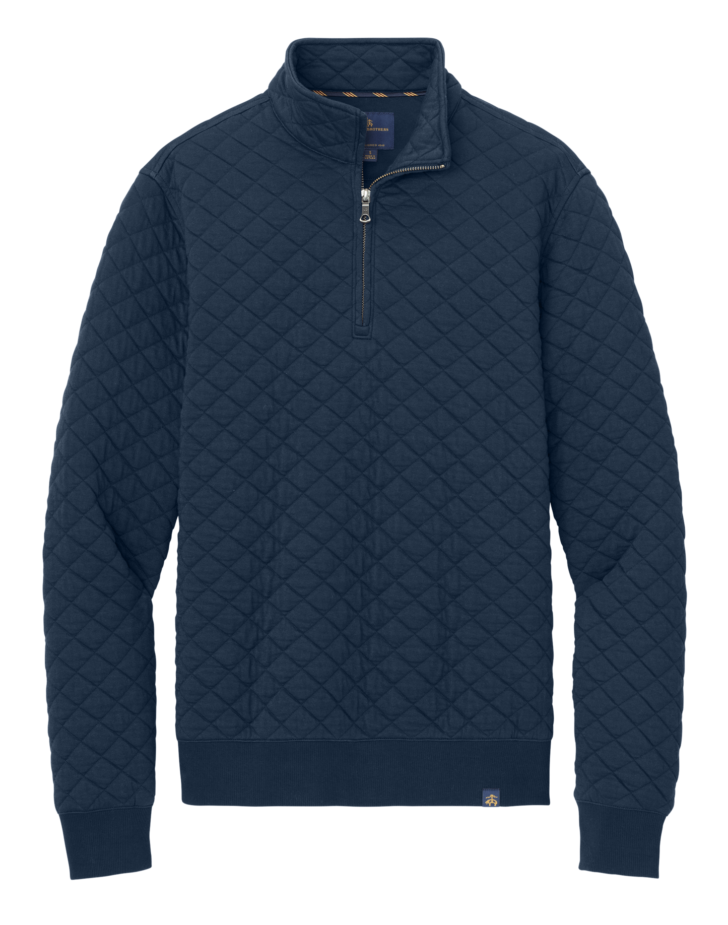 Brooks Brothers Sweaters XS / Navy Blazer Brooks Brothers - Men's Diamond Quilt 1/4-Zip
