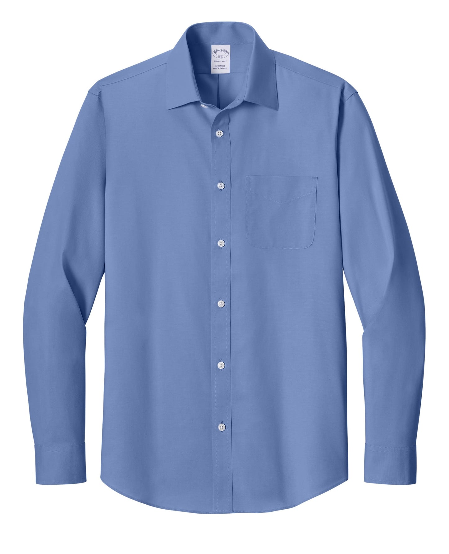 Brooks Brothers Woven Shirts XS / Cobalt Blue Brooks Brothers - Men's Wrinkle-Free Stretch Pinpoint Spread Collar Shirt
