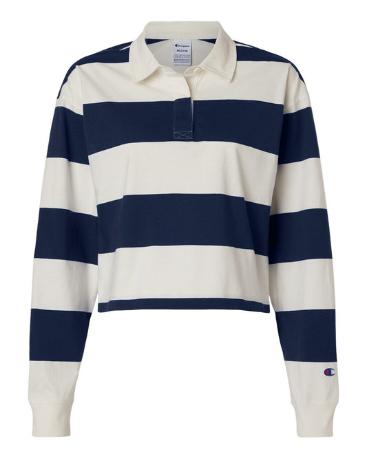 Champion Polos XS / Athletic Navy/Cream Champion - Women's Mid-Length Rugby Polo