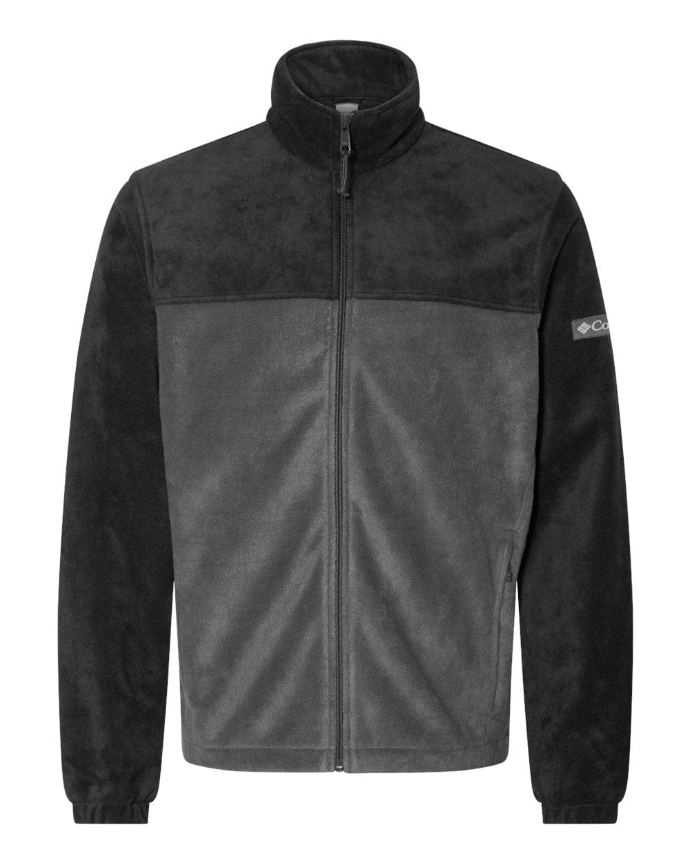 Columbia Fleece S / Black/Grill Columbia - Men's Full-Zip Steens Mountain™ Fleece Jacket (Sleeve Logo)