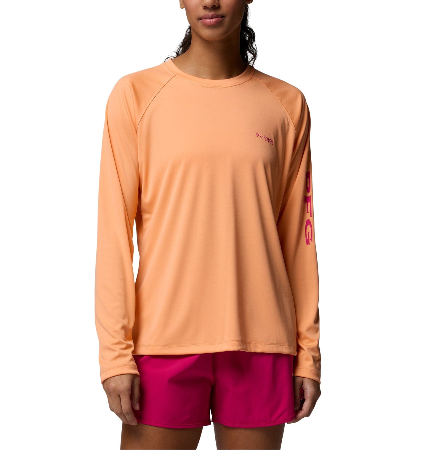 Columbia T-Shirts XS / Bright Nectar/Guava Pink Columbia - Women’s PFG Tidal Tee™ II Long Sleeve Shirt