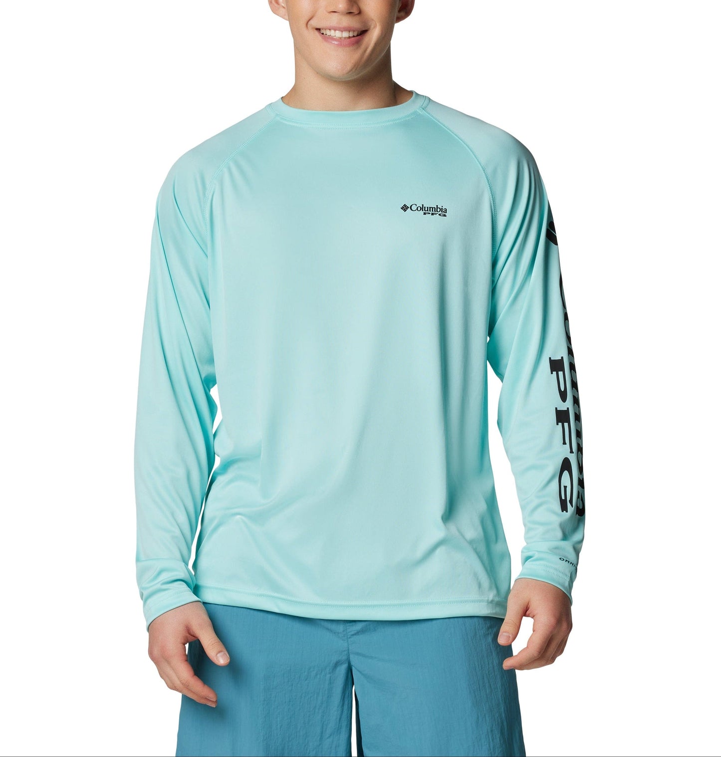 Columbia T-Shirts XS / Gulf Stream/Black Logo Columbia - Men's PFG Terminal Tackle™ Long Sleeve Shirt
