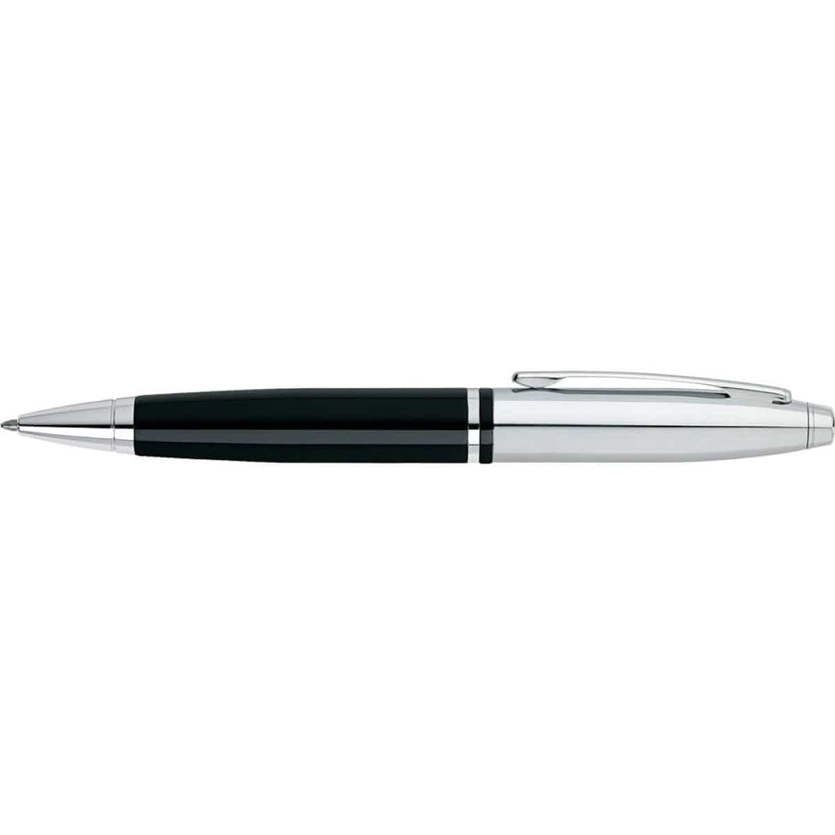 Cross Writing Instruments One Size / Black Cross - Calais Chrome & Black Lacquer Ballpoint Pen