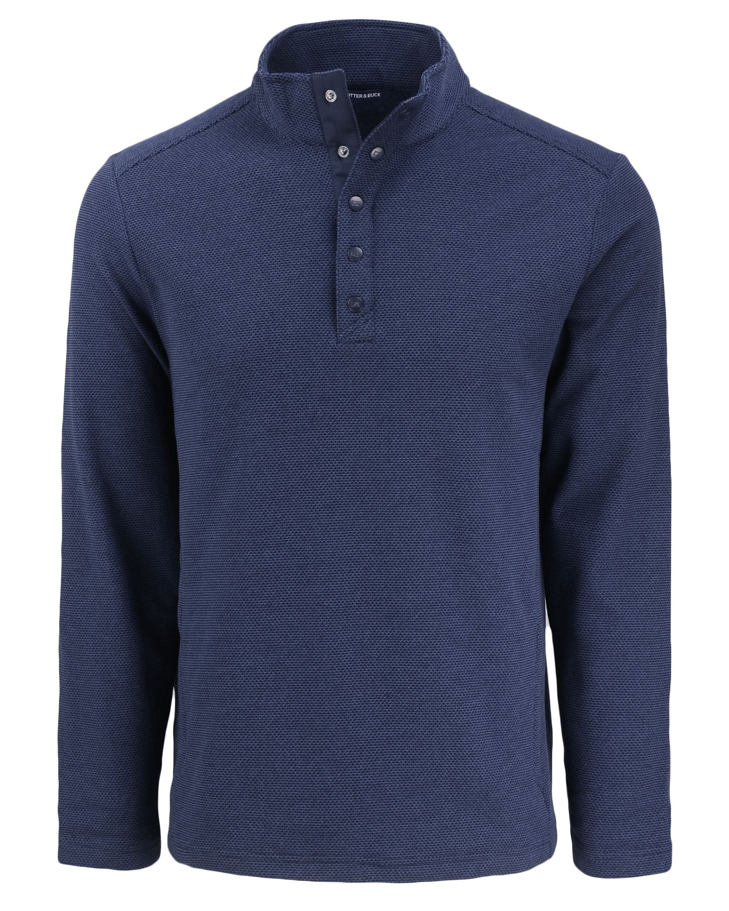 Cutter & Buck Layering S / Navy Blue Cutter & Buck - Men's Hunt's Point Textured Fleece Recycled Snap Pullover