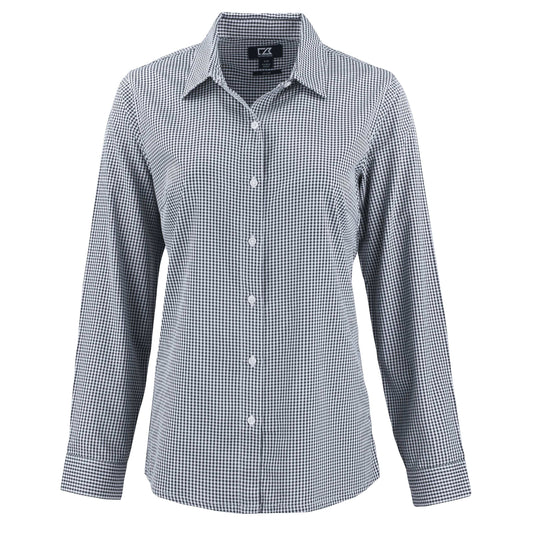 Cutter & Buck Woven Shirts XS / Black/White Cutter & Buck - Women's Skyline Recycled Gingham Dress Shirt