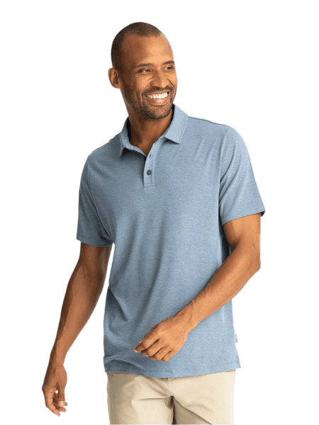 MEN'S HEATHER BLUE DUSK BAMBOO FLEX POLO main image 1