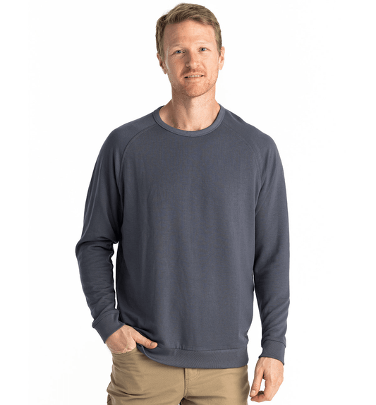 Free Fly Sweatshirts S / Storm Cloud Free Fly - Men's Bamboo Lightweight Fleece Crew