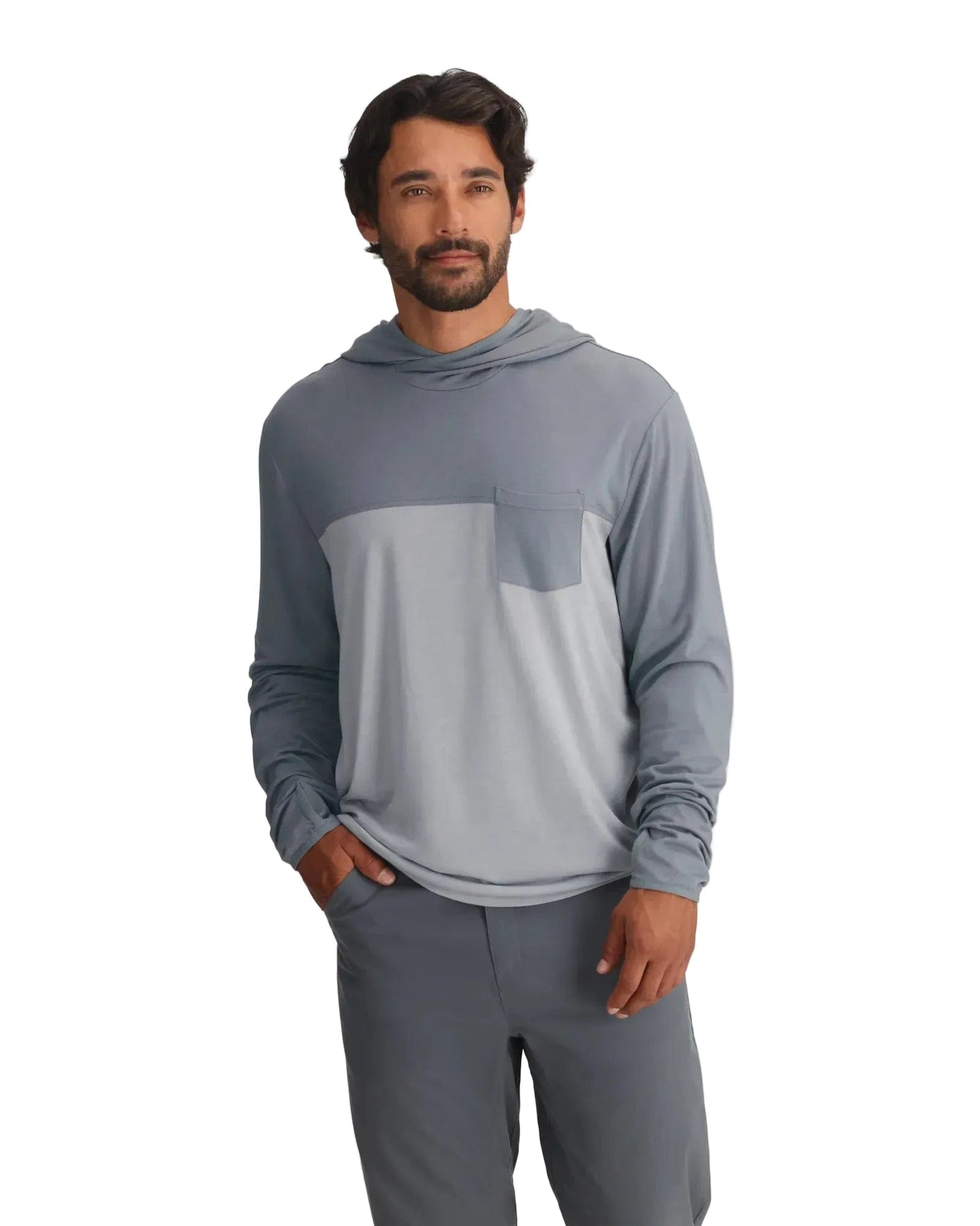 Free Fly T-Shirts S / Slate/Aspen Grey Free Fly - Men's Bamboo Hybrid Hoodie