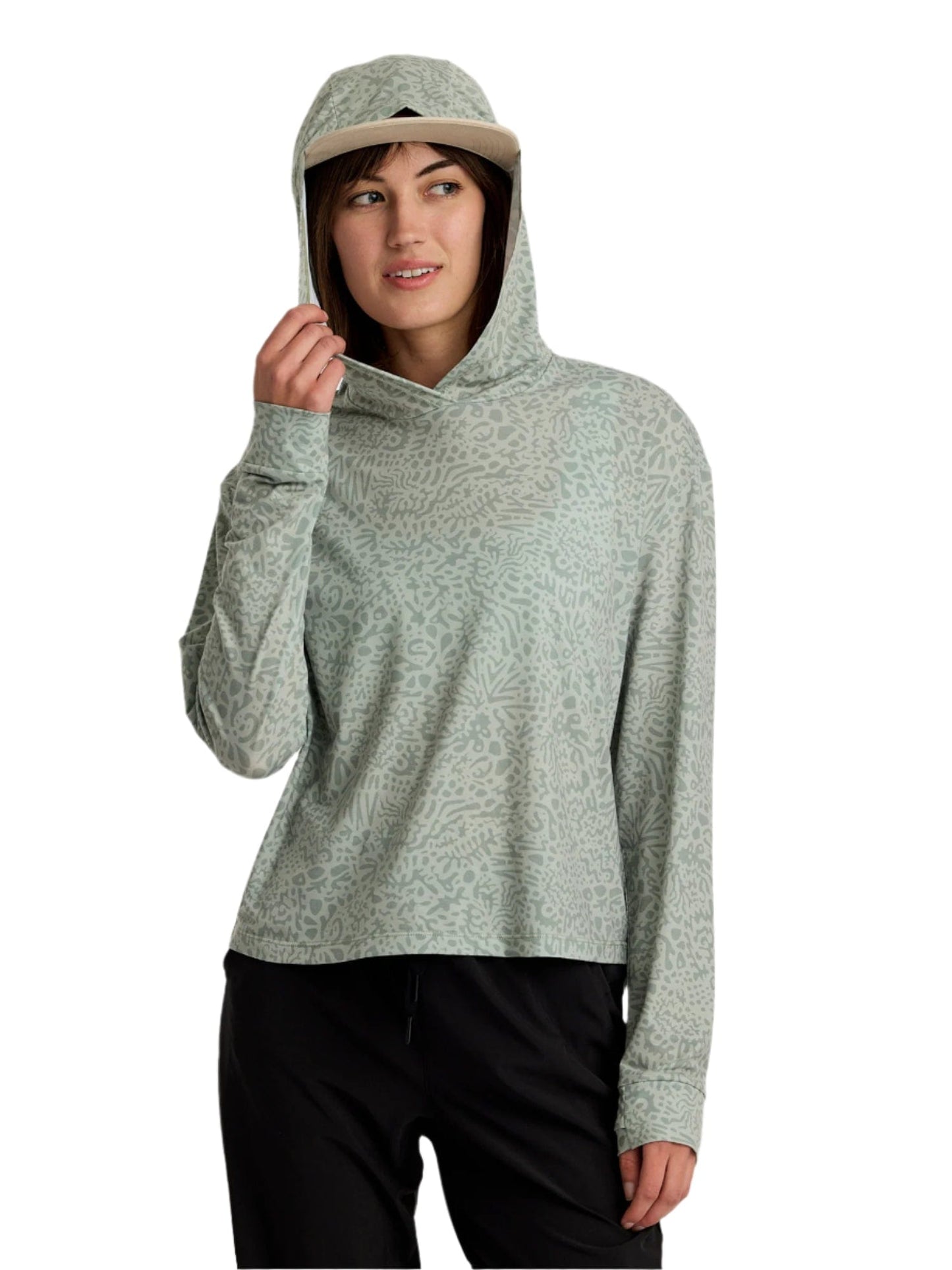 Free Fly T-Shirts XS / Drifter Print Desert Sage Free Fly - Women's Elevate Lightweight Hoodie