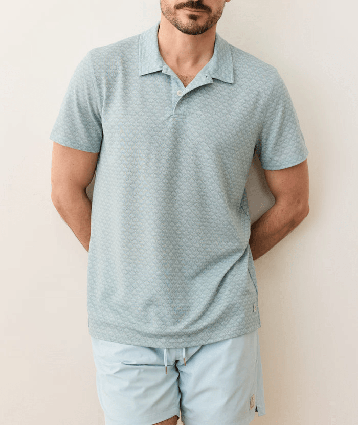 Marine Layer Polos Marine Layer - Men's Printed Air Polo