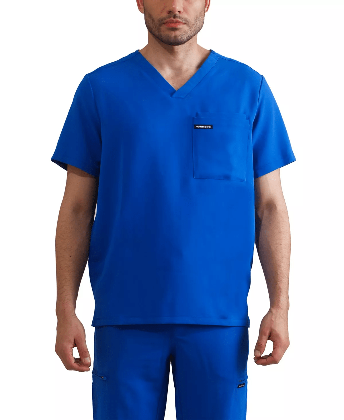 Members Only Scrubs XS / Royal Blue Members Only - Men's Brighton 3-Pocket Scrub Top