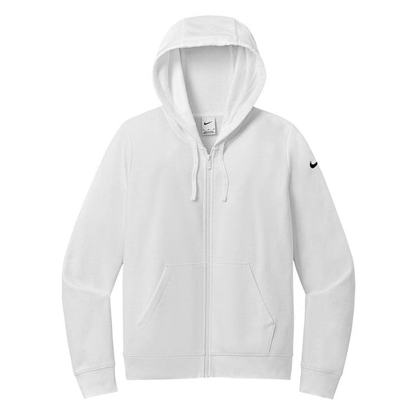 Jacket Womens White Zip Up Sweatshirt Fleece Full-Zip Hoodie For