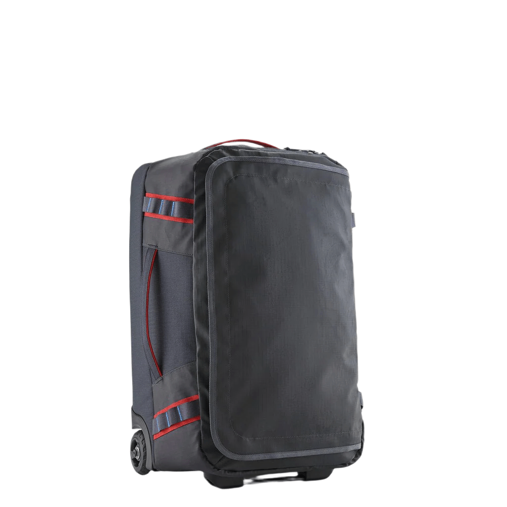 Patagonia Black Hole Wheeled Duffel 40L Smolder Blue w/ Amanita Red