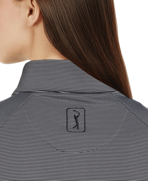 PGA Tour Polos PGA Tour - Women's Feeder Stripe Mock Neck Pullover