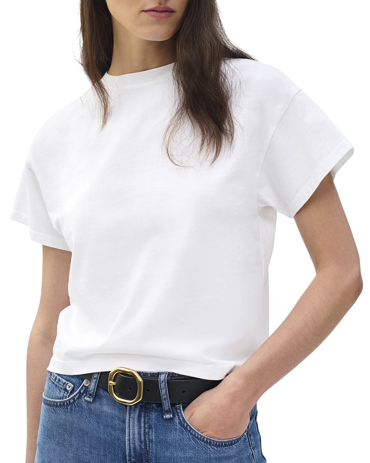 rag & bone T-Shirts XXS / White rag & bone - Women's Kelly Boxy Jersey Tee