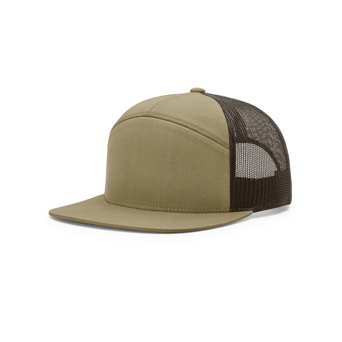 Richardson Headwear Adjustable / Pale Khaki/Brown Richardson - Seven-Panel Trucker Cap