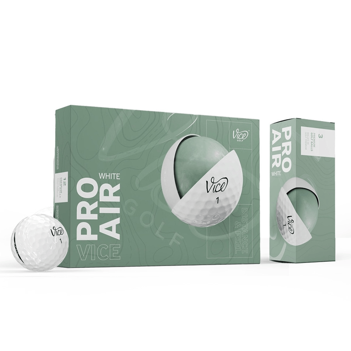 Vice Golf Golf Balls One Dozen / White Vice - Pro Air Golf Ball White Box 12-Pack