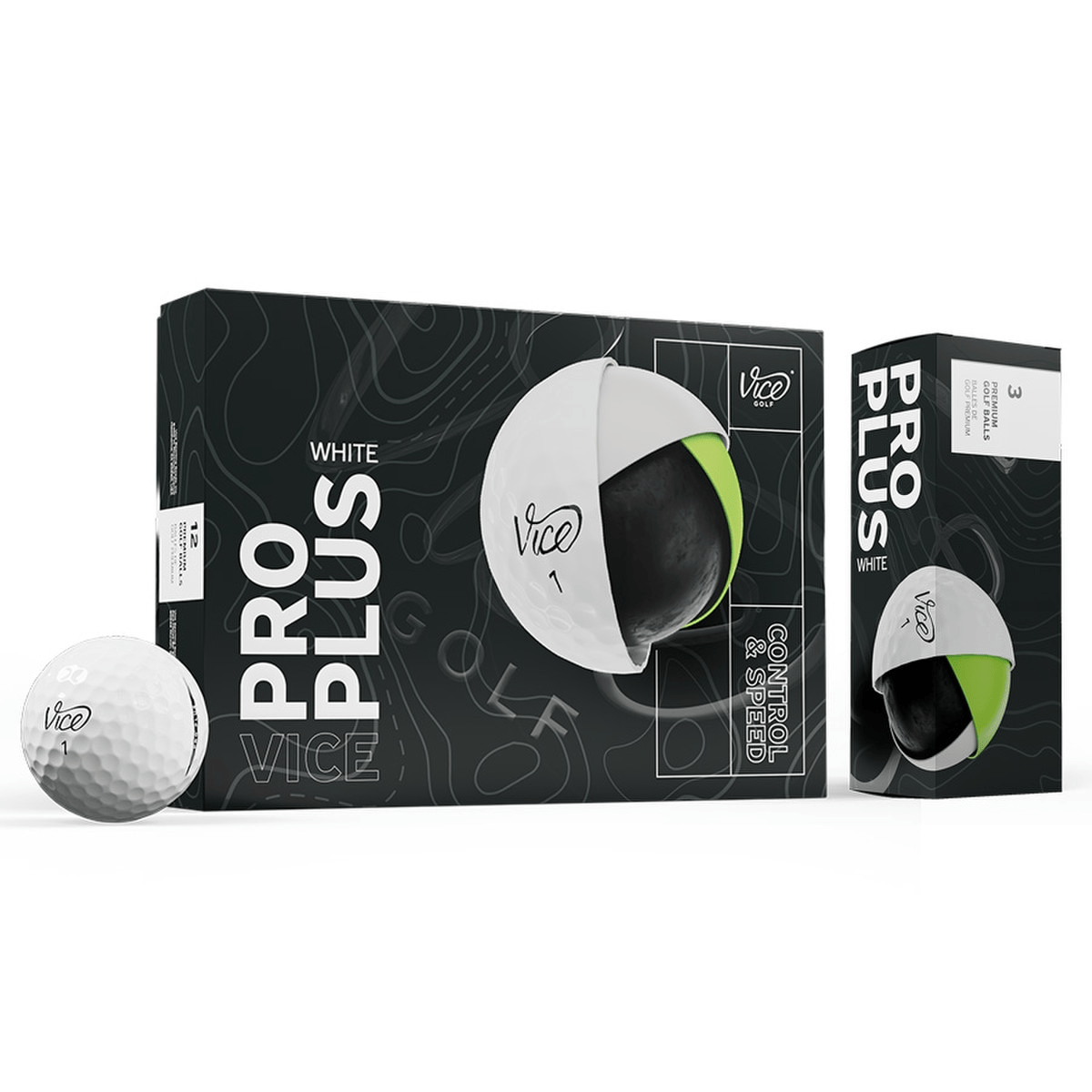 Vice Golf Golf Balls One Dozen / White Vice - Pro Plus Golf Ball White Box 12-Pack