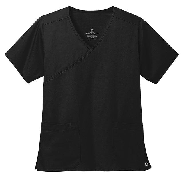 WonderWink Scrubs XXS / Black WonderWink - Women's WorkFlex™ Mock Wrap Top