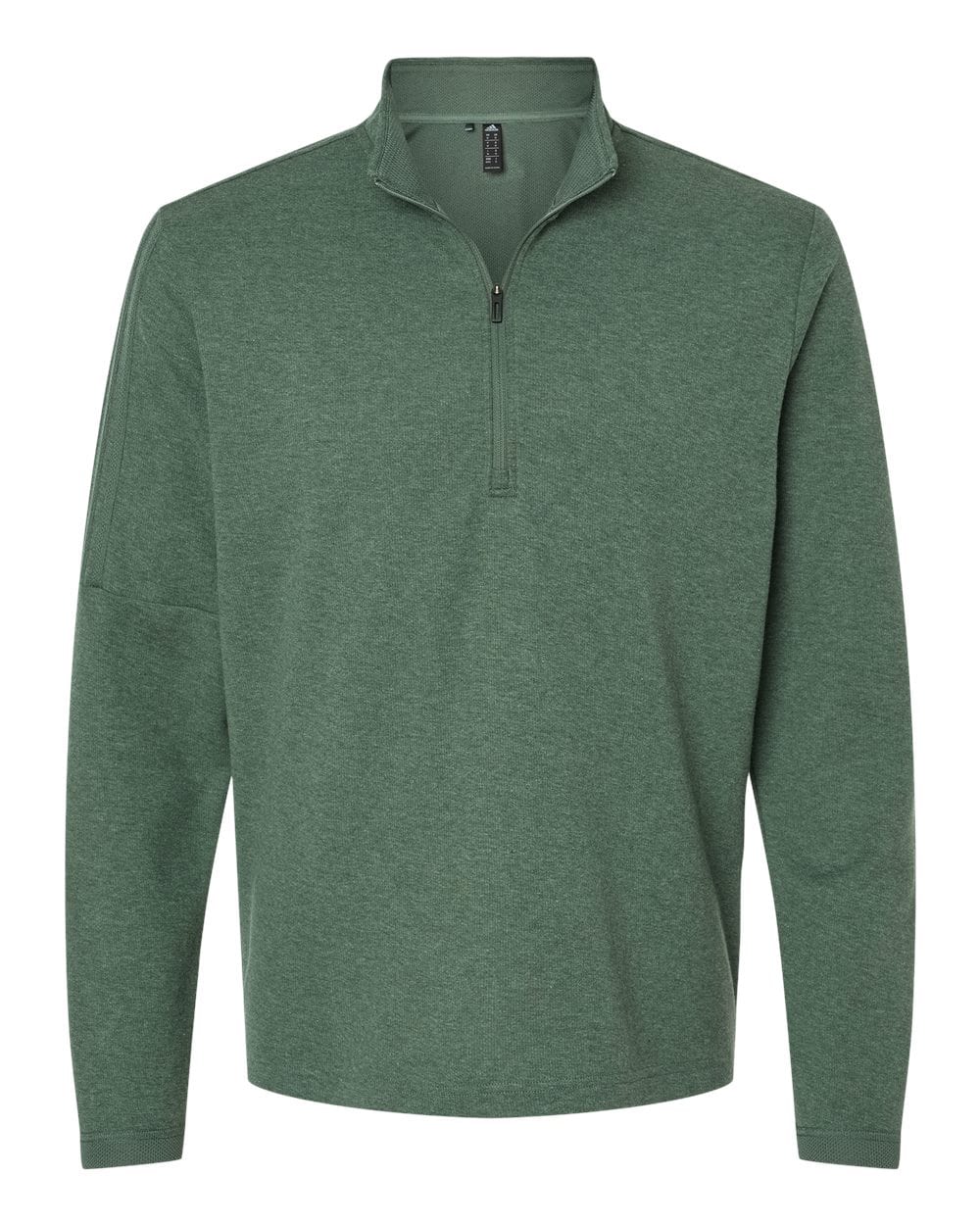 adidas Sweaters S / Green Oxide Melange adidas - Men's Shoulder Stripe Quarter-Zip Pullover