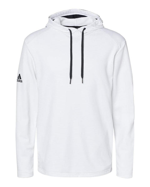 adidas Men's Textured Mixed Media Hooded Sweatshirt