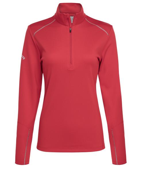 Callaway Layering S / Salsa Callaway - Women's 1/4-Zip Water Repellent Pullover