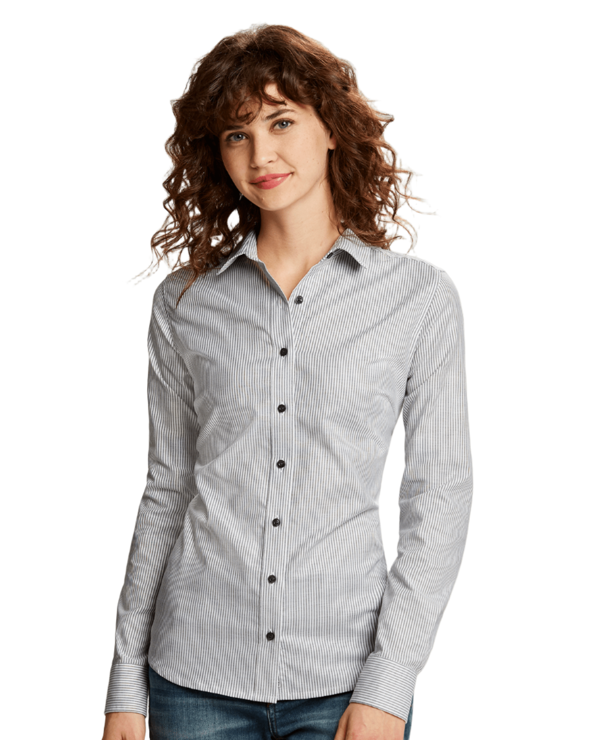Cutter & Buck Woven Shirts Cutter & Buck - Women's L/S Stretch Oxford Stripe