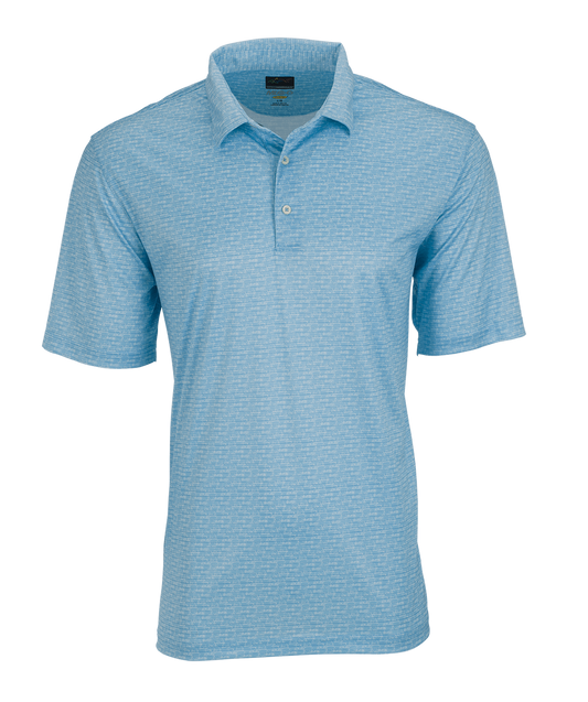 Greg Norman Polos S / Misty Blue Greg Norman - Men's ML75 Microlux Cart Print Polo