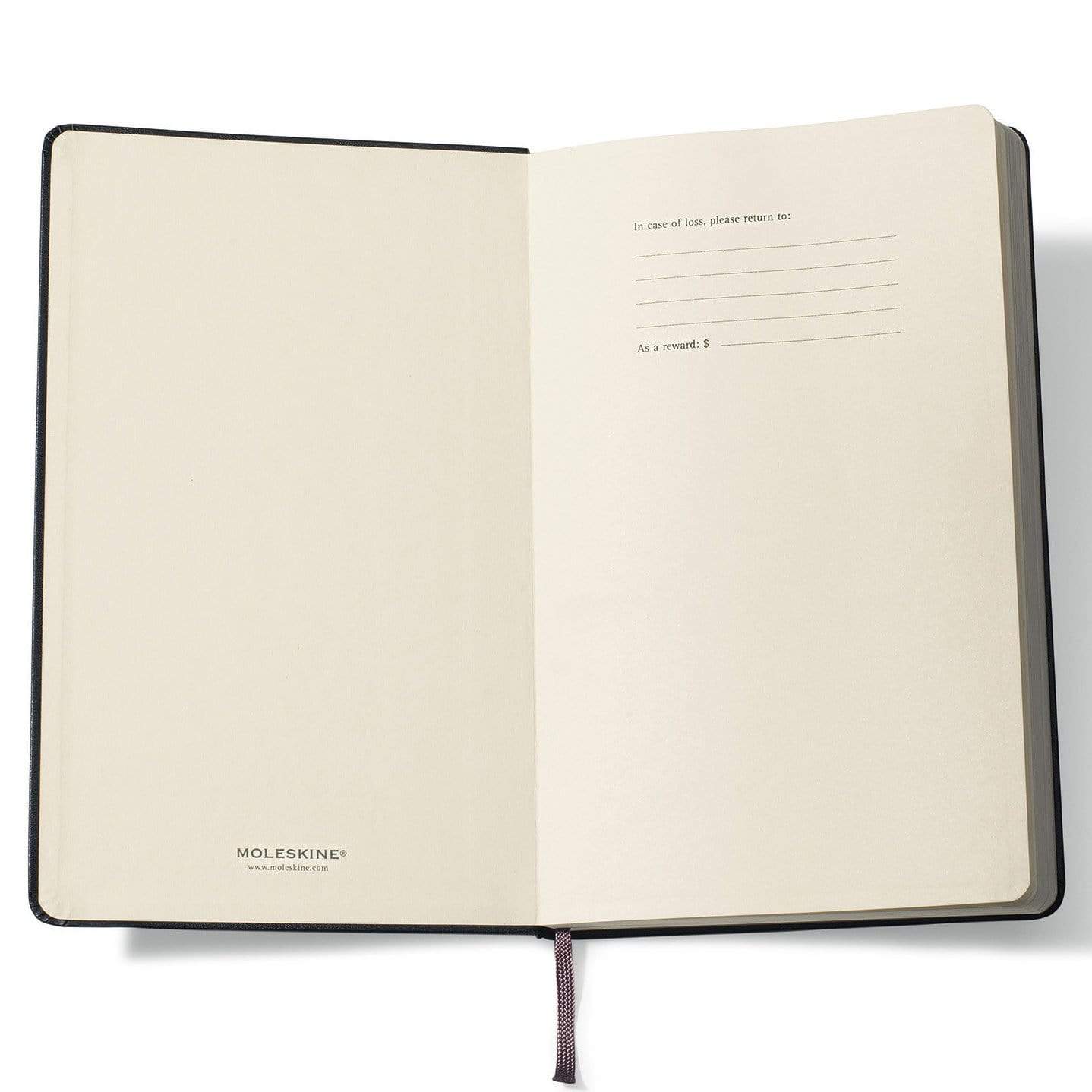 Moleskine - 25 piece minimum Accessories OSFA / BLACK Moleskine® Hard Cover Plain Large Notebook (5" x 8.25")