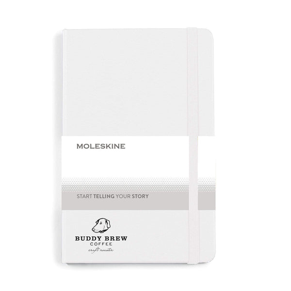 Moleskine - 25 piece minimum Accessories OSFA / White Moleskine® Hard Cover Ruled Medium Notebook (4.5" x 7")
