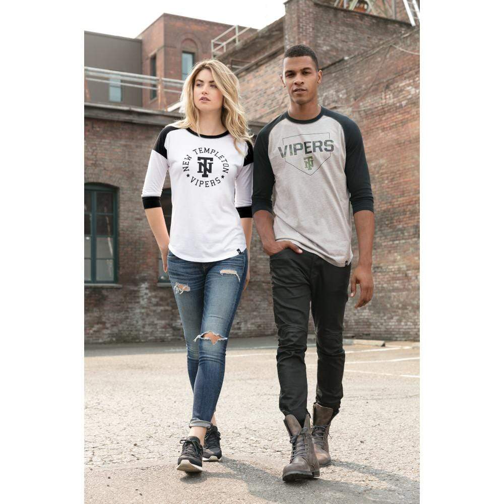 New Era T-shirts New Era - Mens Heritage Blend 3/4-Sleeve Baseball Raglan Tee