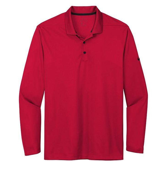 Nike Polos S / University Red Nike - Men's Dri-FIT Micro Pique 2.0 Long Sleeve Polo