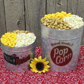 Rural Route 1 Accessories CHEDDAR CHEESE/CARAMEL/NATURAL / GALVANIZED POPCORN TIN RURAL ROUTE 1 Galvanized Popcorn Tin