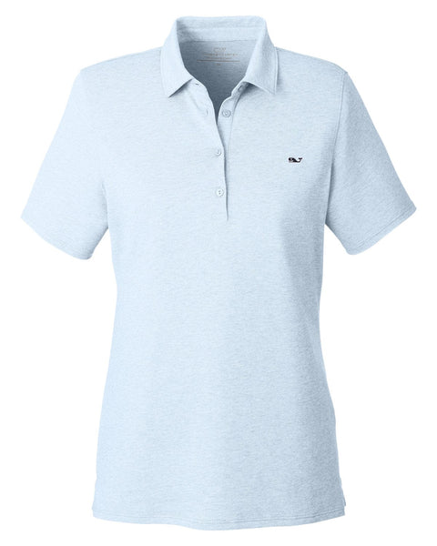 Vineyard Vines NY Yankees Edgartown Stretch Stitched White Polo