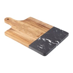 Black Marble and Wood Cutting Board