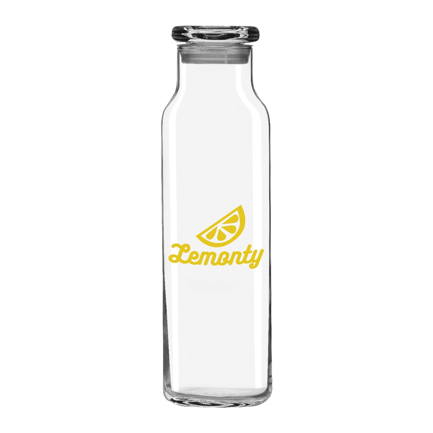 Libbey Glass - 24oz Glass Water Bottle w/ Press-On Lid