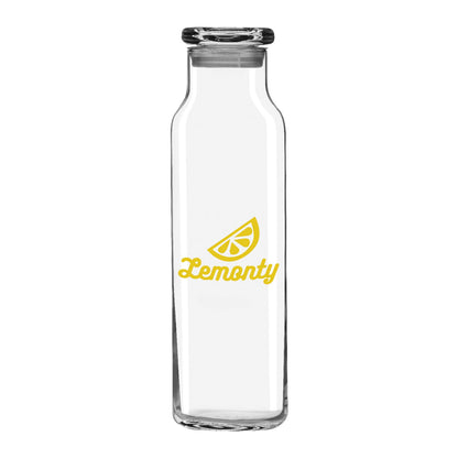 Libbey Glass - 24oz Glass Water Bottle w/ Press-On Lid