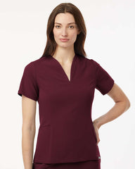 JAANUU - Women's Calix Fit & Flare Scrub V-Neck Top