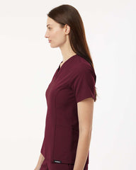 JAANUU - Women's Calix Fit & Flare Scrub V-Neck Top