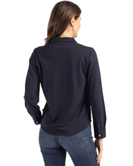 Cutter & Buck - Women's Advantage Tri-Blend Eco Soft Pique Knitted Button-Up