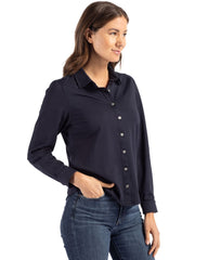 Cutter & Buck - Women's Advantage Tri-Blend Eco Soft Pique Knitted Button-Up