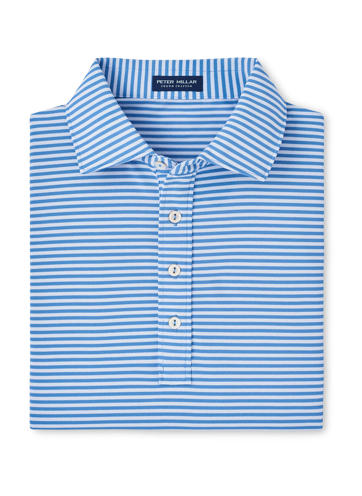 Peter Millar - Men's Mood Performance Mesh Polo - Brook Blue