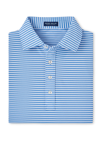 Peter Millar - Men's Mood Performance Mesh Polo - Brook Blue