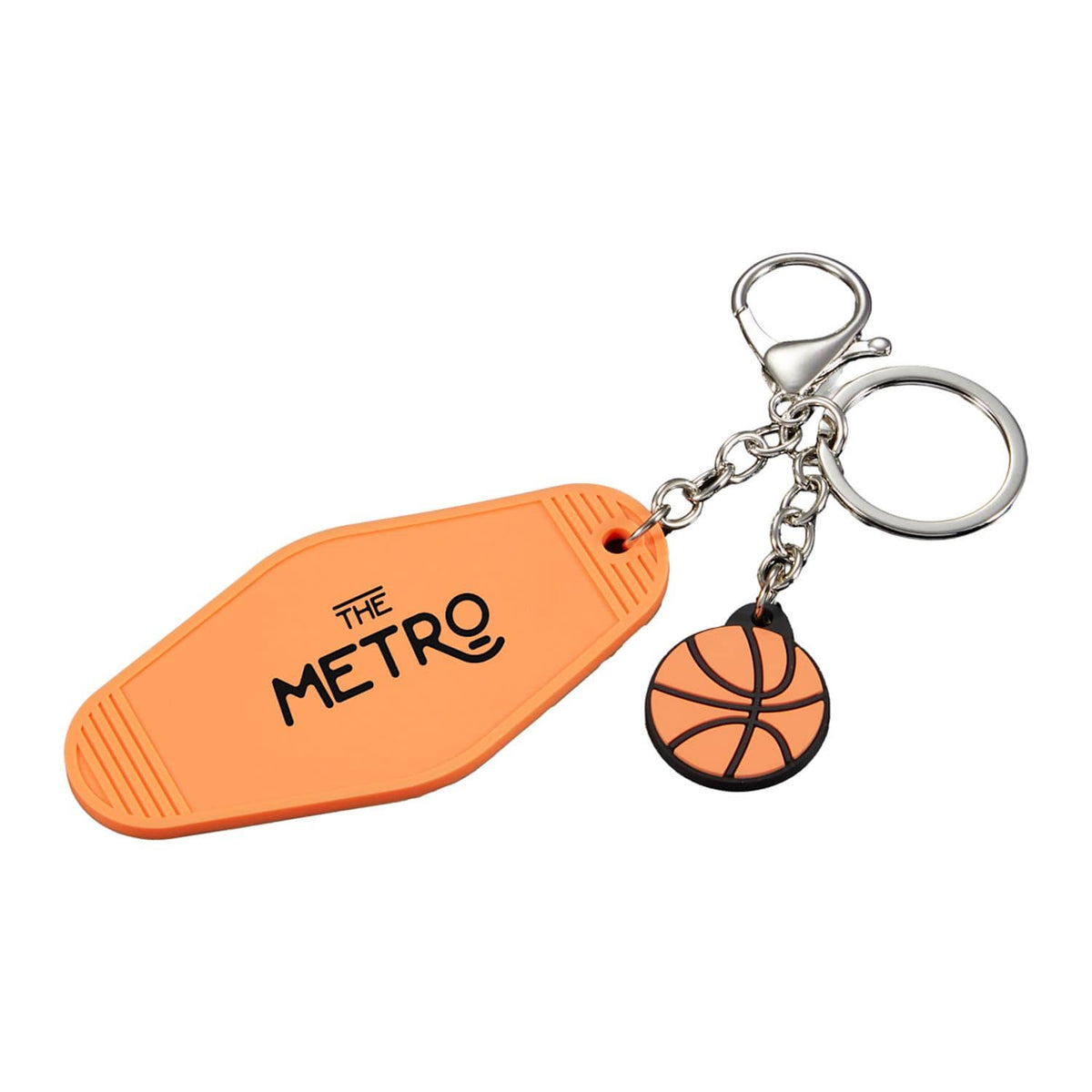 Retro Basketball Motel Keychain