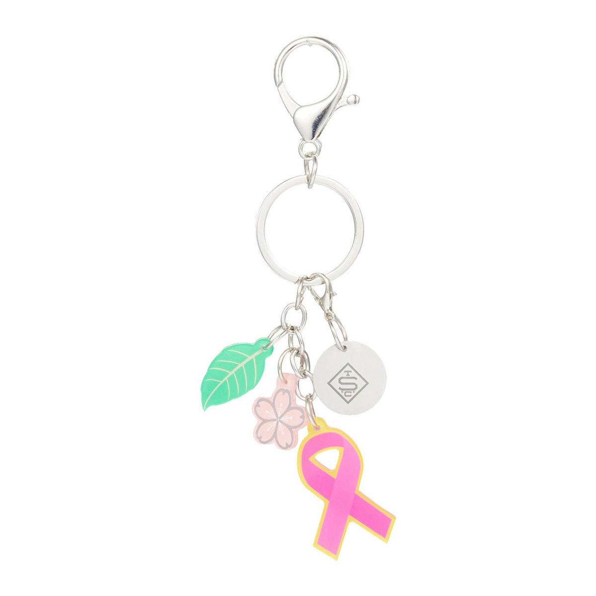 Breast Cancer Awareness 3-Charm Keychain